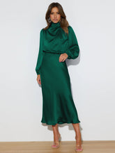 FROM THE SOURCE HIGH NECK BRIDAL MAXI DRESS - EMERALD